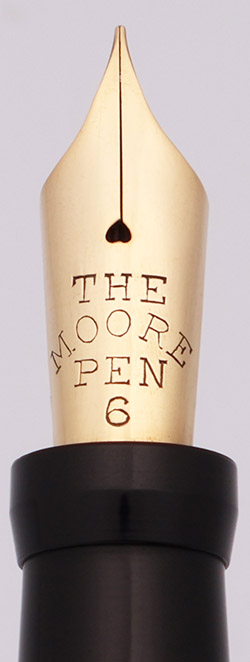 Moore L-96 Fountain Pen Oversize (1930s) - Black, Lever Filler
